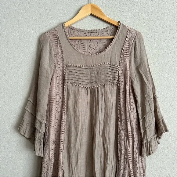 kori america beige lace bohemian dress size small - Picture 4 of 12